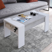 Corallo, Tavolino da Salotto un Vano, 98x50x43h cm Bianco