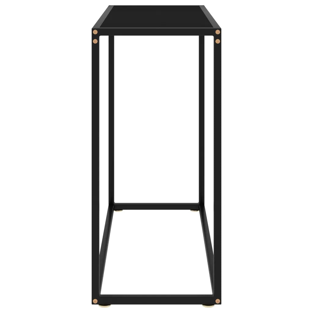 Tavolo Consolle Nero 80x35x75 cm in Vetro Temperato cod mxl 5582