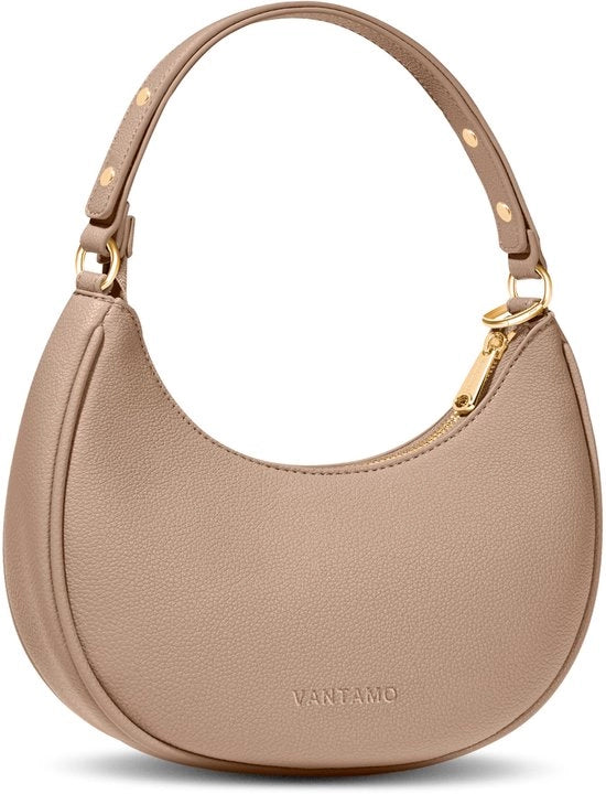 Borsa Moonbag con protezione RFID e cinturino regolabile – Borsa Luna con chiusura dorata e clip per protezione contro furti