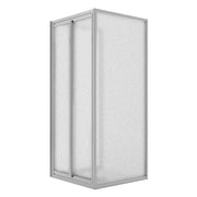 Box Doccia 3 lati 75x75x75CM H198 Cristallo Stampato C 2 Fissi+Saloon 2 Ante Battente 75 mod. West
