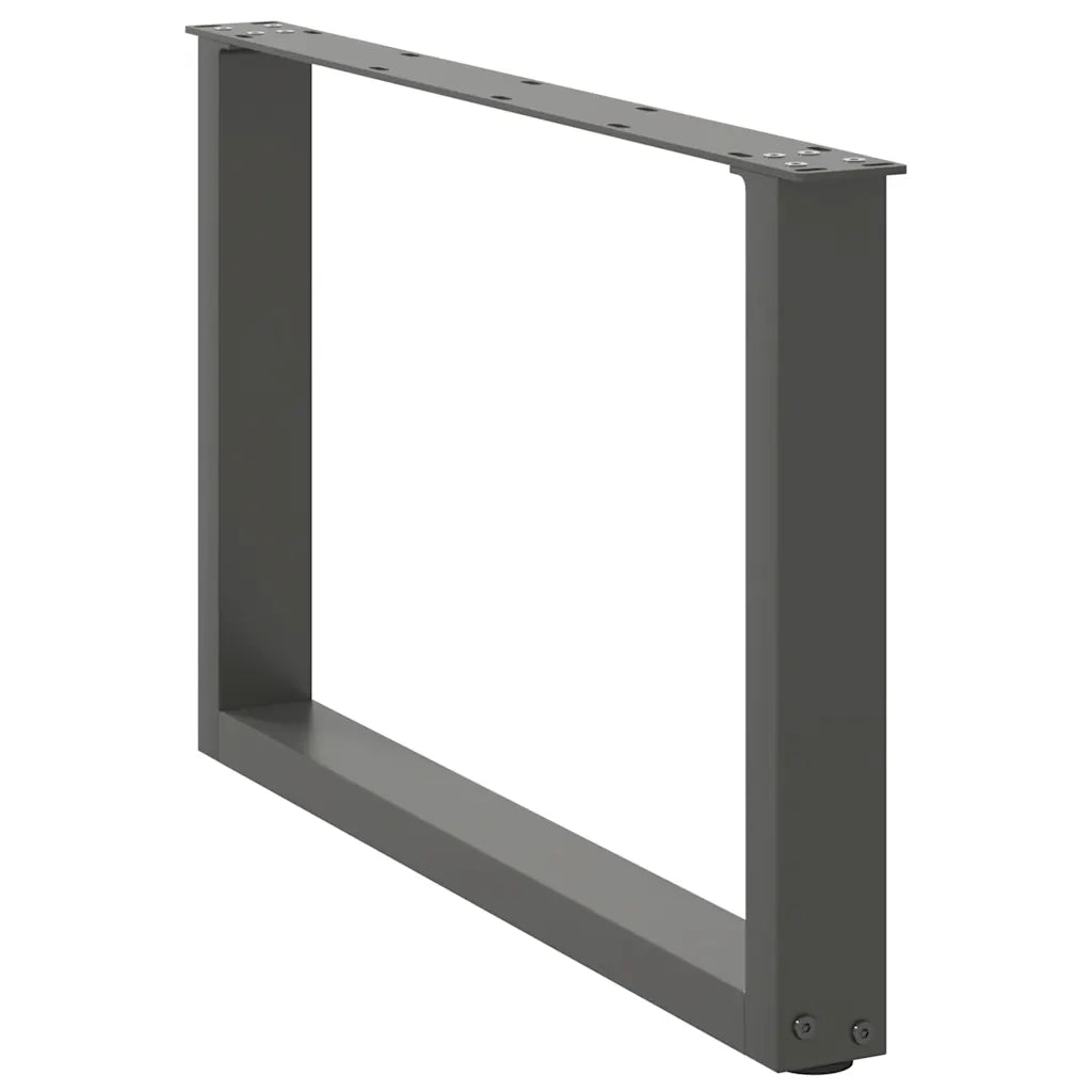 Gambe per Tavolino da CaffÃ¨ a Forma di U 2 pz Antracite 70x(42-43) cm Acciaio