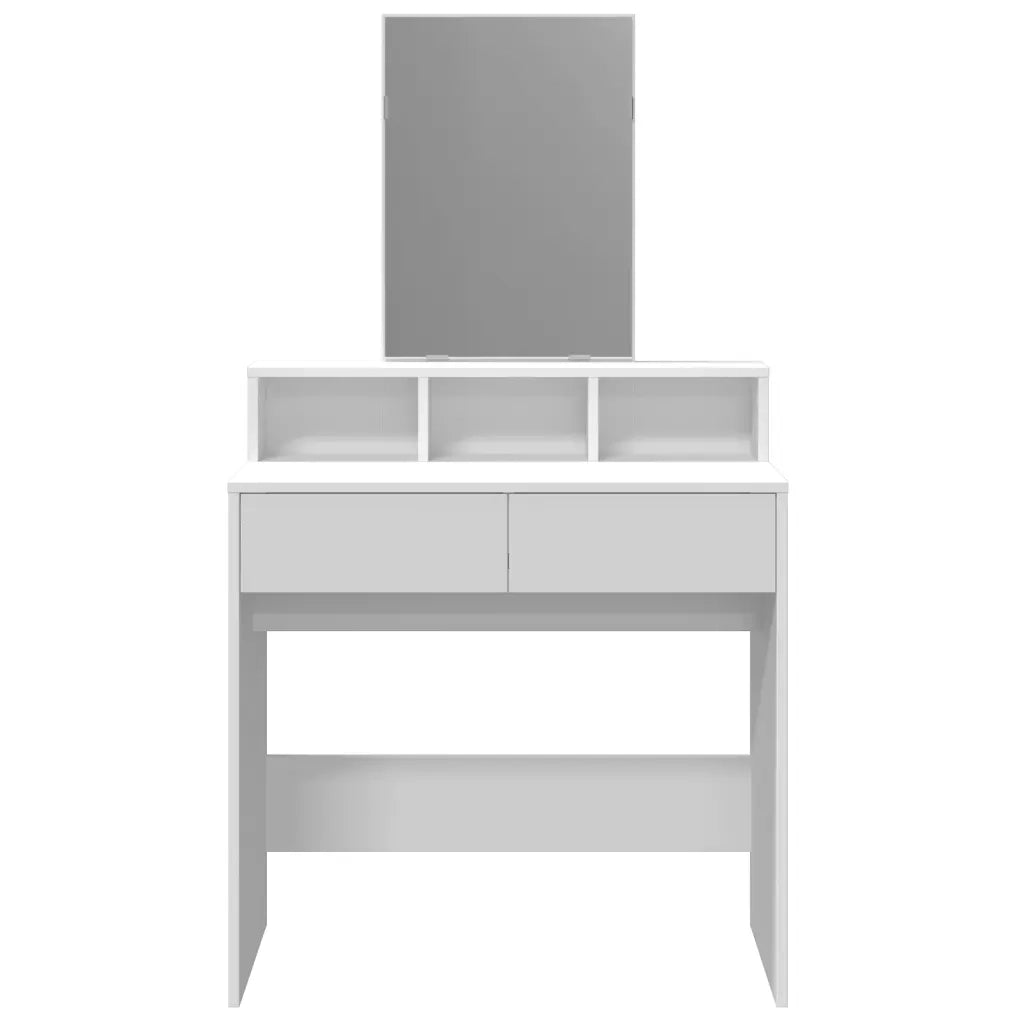 Toeletta con Specchio Bianco 80x41x144,5 cm