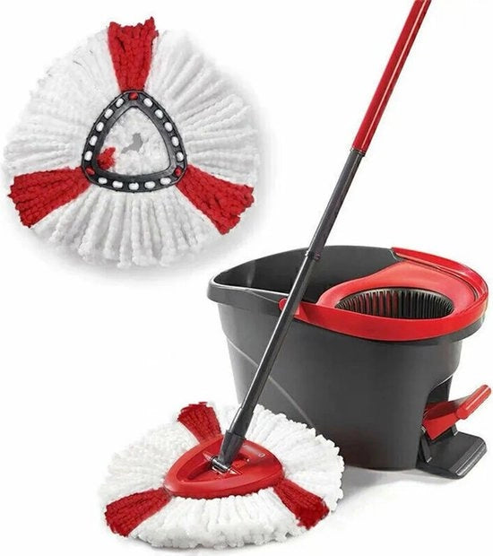Adatto per set di 5 teste di aspirapolvere a microfibra a tre lati con meccanismo di rapido svuotamento (adatto per Vileda) (5 teste di aspirapolvere sostitutive)