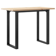 Tavolo da Pranzo | Tavolo da cucina Telaio a O 100x50x75,5 cm Legno Pino e Acciaio