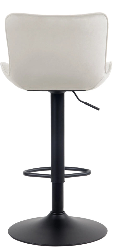 Sgabello Emma Bar Set di 2 crema,Velluto