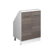 Mobile sottotetto Rion Grigio nobile/Bianco con 2 porte Vicco
