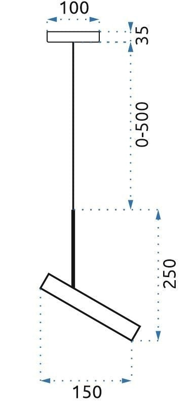 Lampada Da Soffitto Pensile Black APP609-1C
