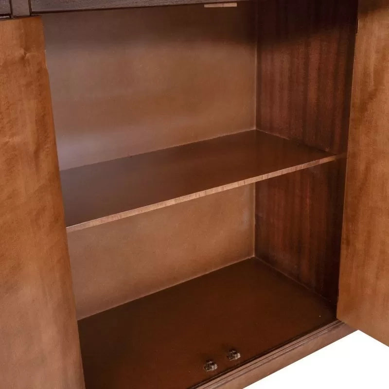 Madia credenza legno 4 porte 4 cassetti arte povera bassano 160x40x110 - Mobili 2G