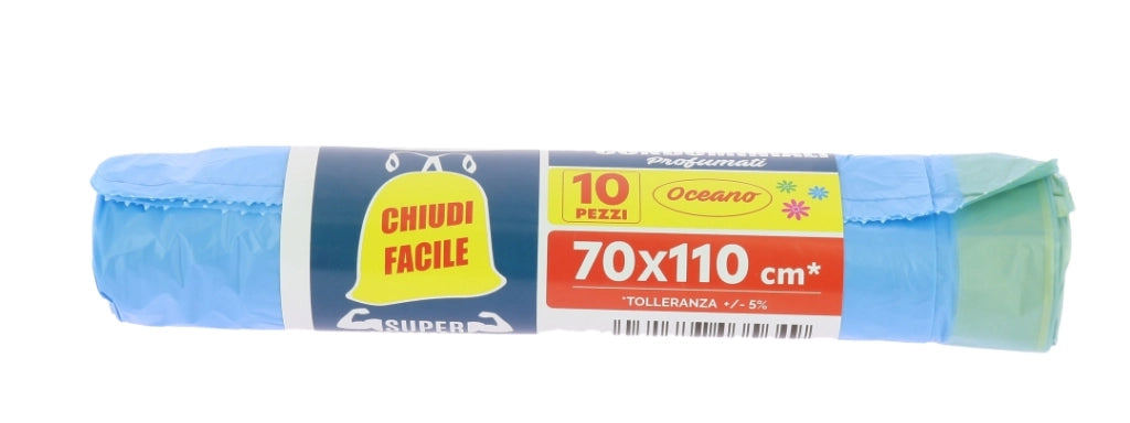 MAURY'S SACCHETTI PATTUMIERA OCEANO 70X110 DA 10PZ CON CHIUDI FACILE