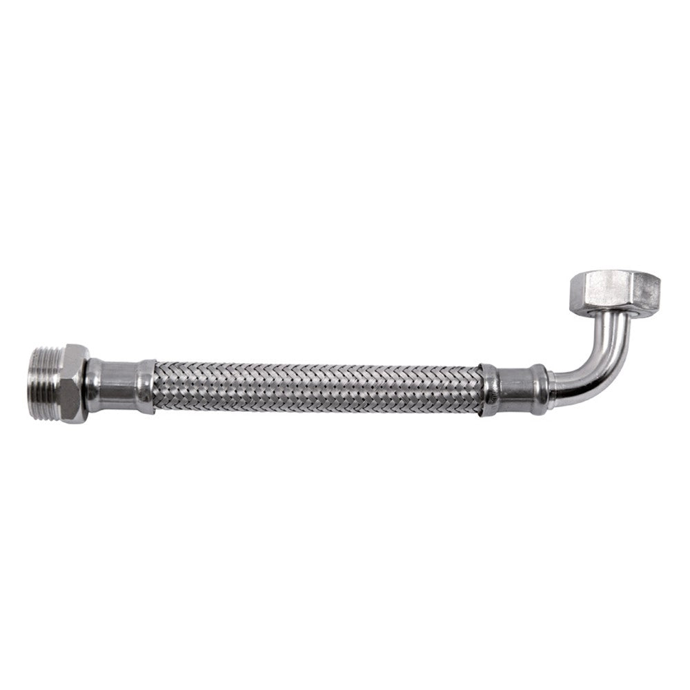 Flessibile in acciaio inox 3/4â€ m - f con curva