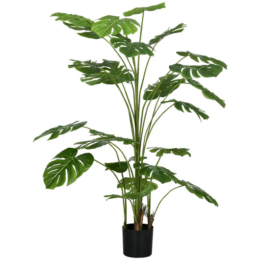 Pianta Artificiale Monstera da Interno e Esterno H180 cm con Vaso Verde