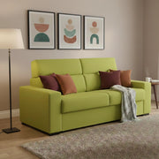 Casabona, Divano Letto 2 Posti Sfoderabile Made in Italy, 180x95 cm Verde