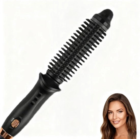 Stilo e raggiera 2 in 1 - Raggiera e stilo multifunzionale portatile elettrico - Borsetta intelligente 2-in-1 per stile e raggiera con temperatura costante - Adatto per uso domestico e centro estetico - Nero - 25,1 x 4,4 x 4,2 cm