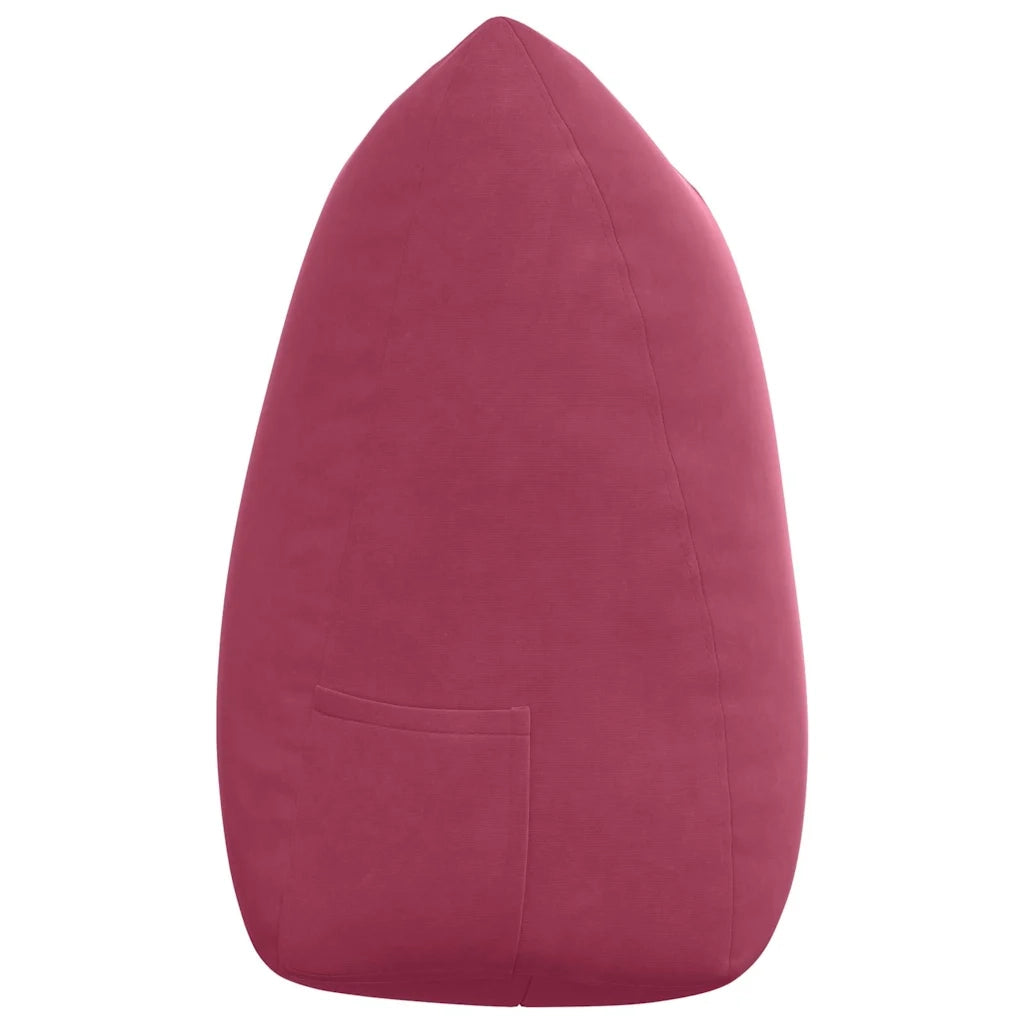 Cuscino per Schiena Rosso Vino 140 x 24 x 50 cm Velluto