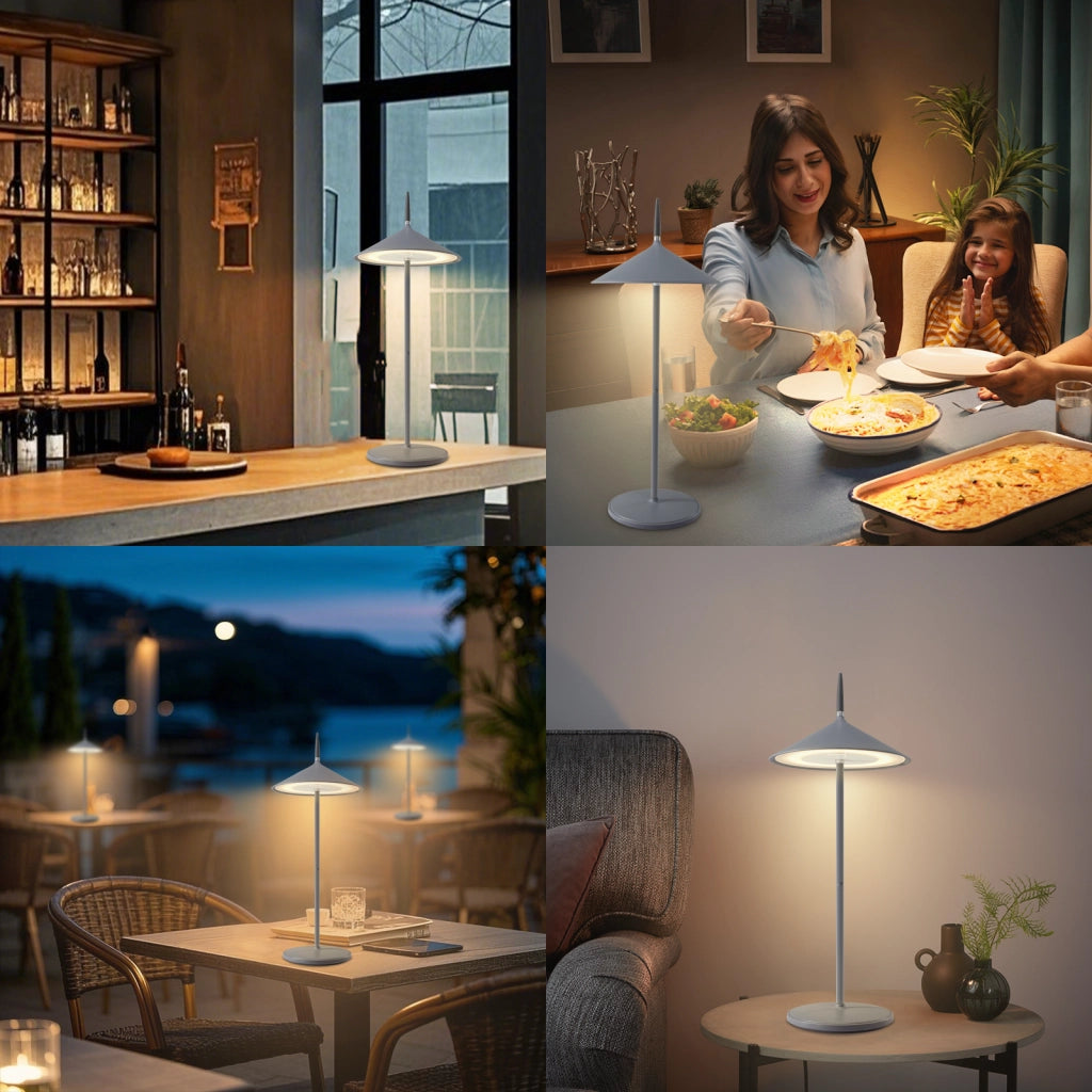 ZMH Lampada da tavolo LED moderna ricaricabile touch dimmerabile per esterni giardino