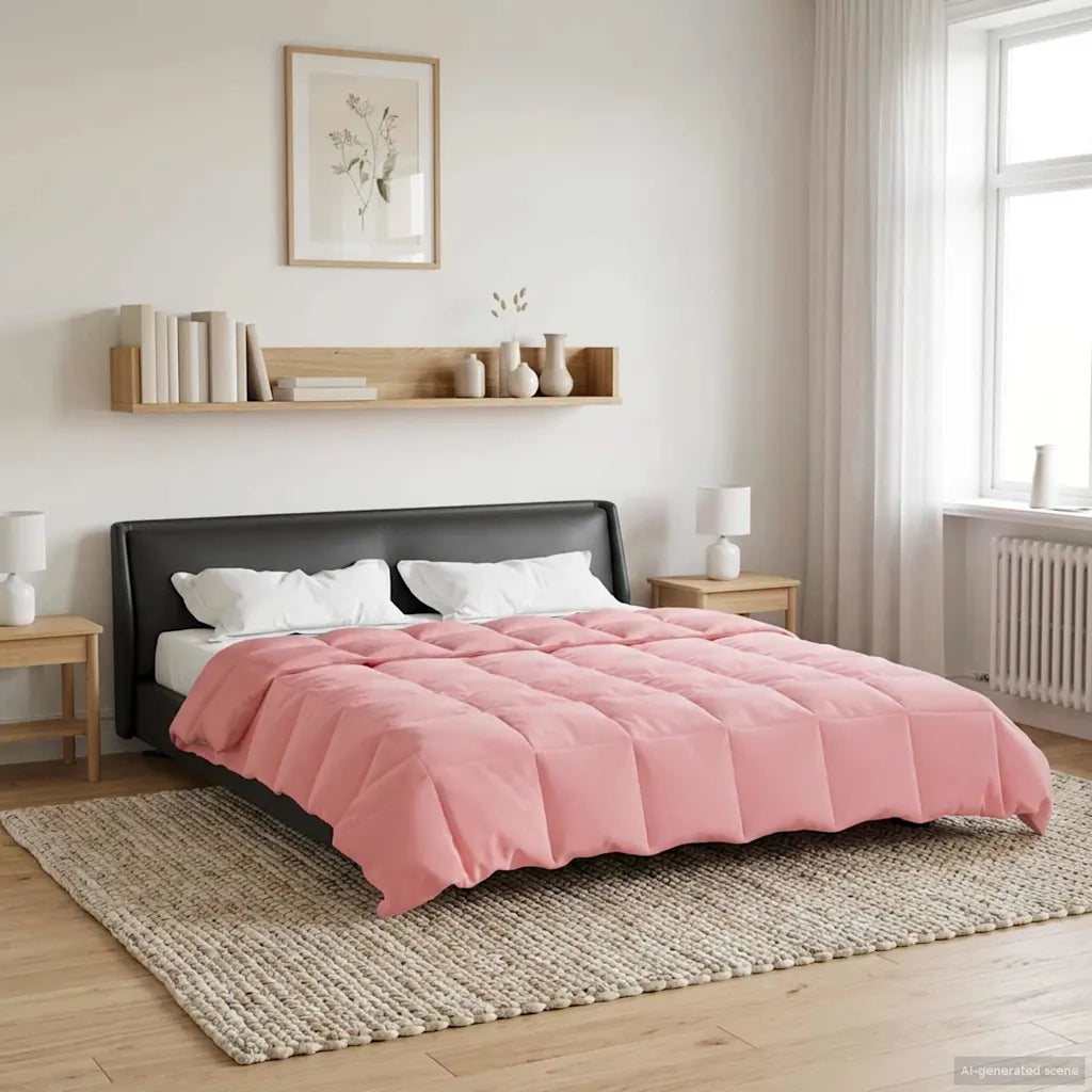 Duvet Estivo Trapuntato Rosa 240 x 260 cm Microfibra 42025952