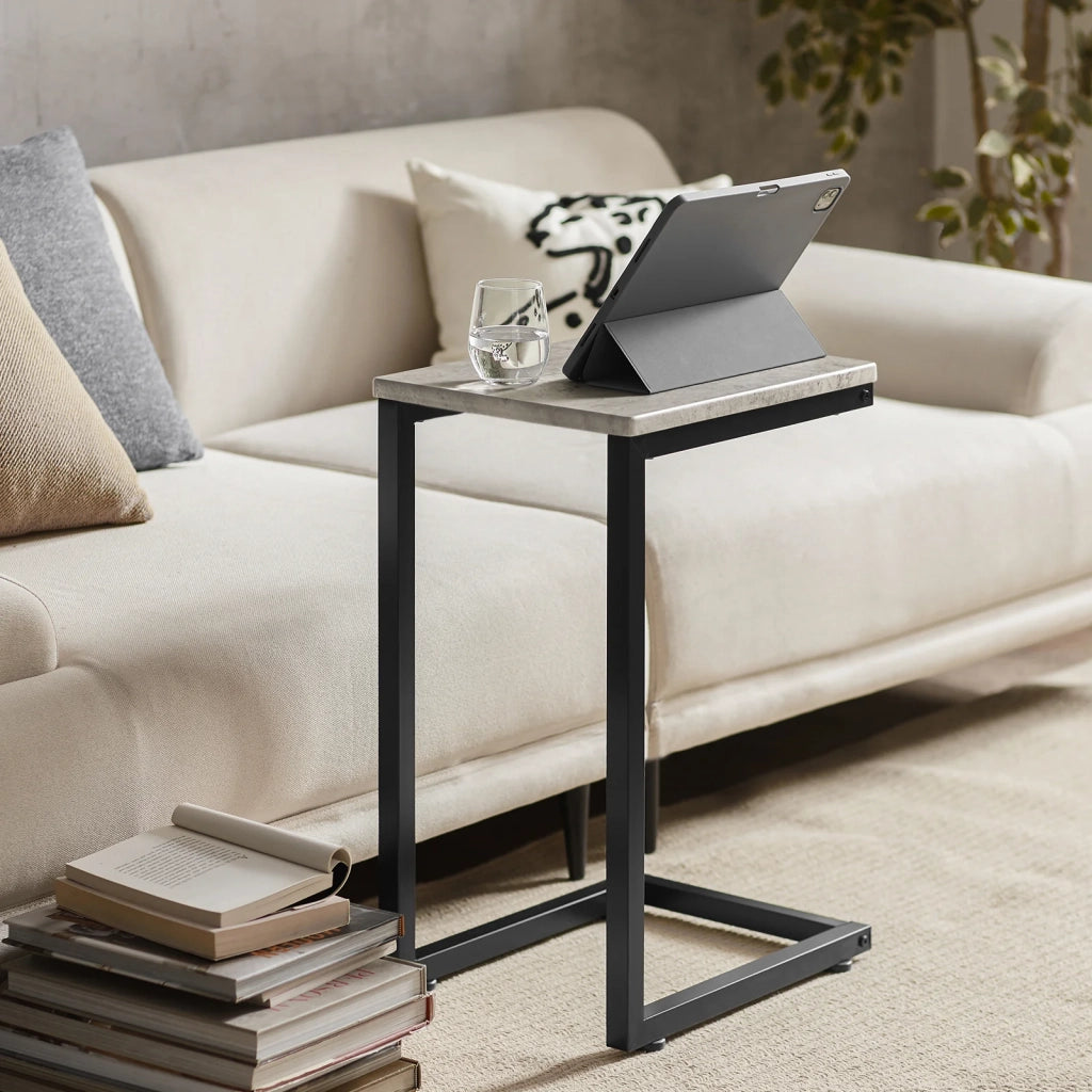 Tavolino Consolle Tavolino da Divano Supporto Tavolino Forma-C Grigio FBT44-HG