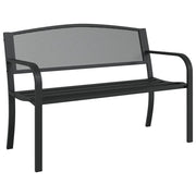 Panchina da Giardino | Panca da Giardino 119 cm Nera in Acciaio