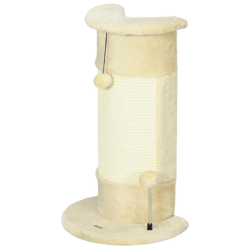 Tiragraffi per Gatti con Palline ¨C zephmum ¨C 34x25.5x58cm Beige