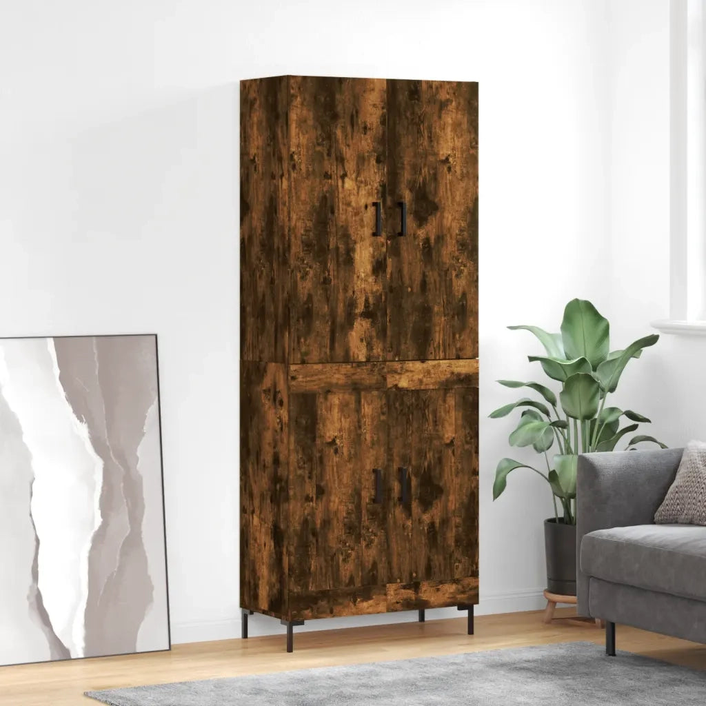 Credenza Rovere Fumo  69,5x34x180 cm in Legno Multistrato 3195792