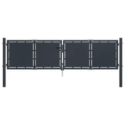 Cancello per Giardino in Acciaio 300x75 cm Antracite cod mxl 41061