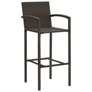 Sgabelli da Bar 4 pz Marroni in Polyrattan 313454