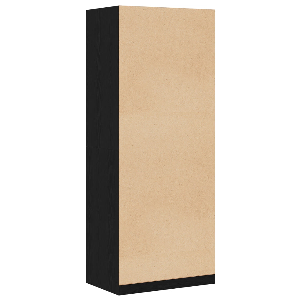 Armadio Rovere Nero Set di 2 Rovere Nero Truciolare