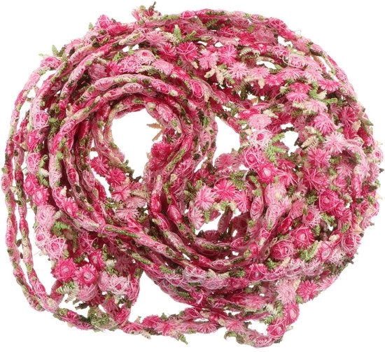 Lint decorativo con bordo - Polyester - Sottile - Rosso scuro - 100% Polyester - 45x45 cm - 20 m - 5 g/m²