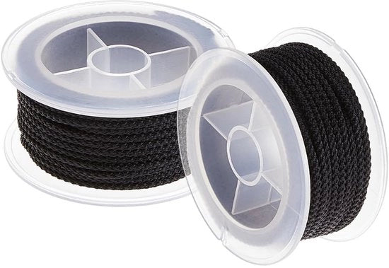 Due Cordoni in Velluto Nero per Accessori per Fai da Te