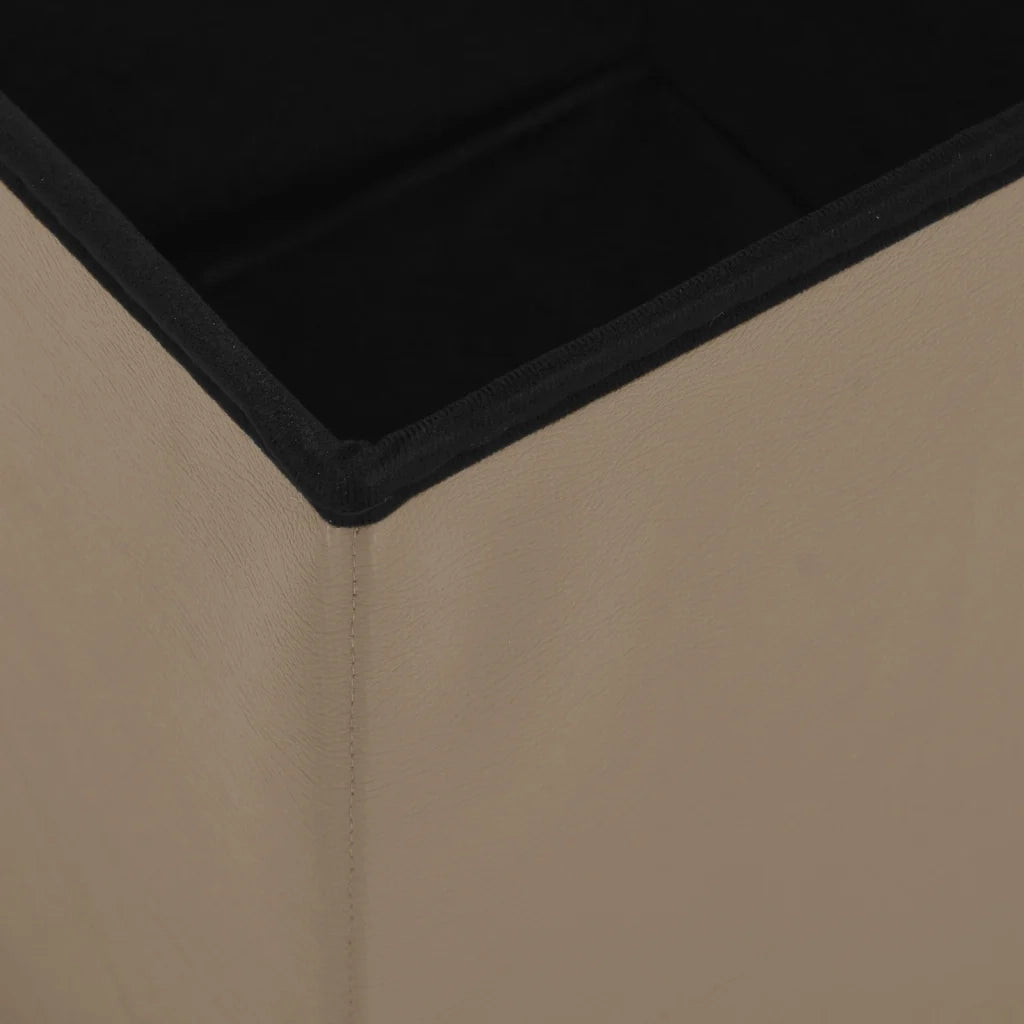 Sgabelli con Contenitore Pieghevoli 2 pz Cappuccino in PVC cod mxl 40356