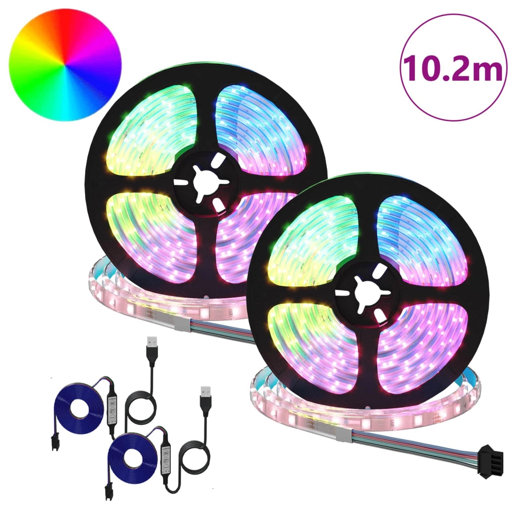 Set di 4 strisce LED flessibili moderne per illuminazione interna 510 x 0,8 x 0,3 cm rame nero 02_0056352