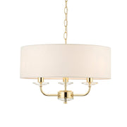 Lampadario a sospensione 3 luci ottone E14 Endon Nixon