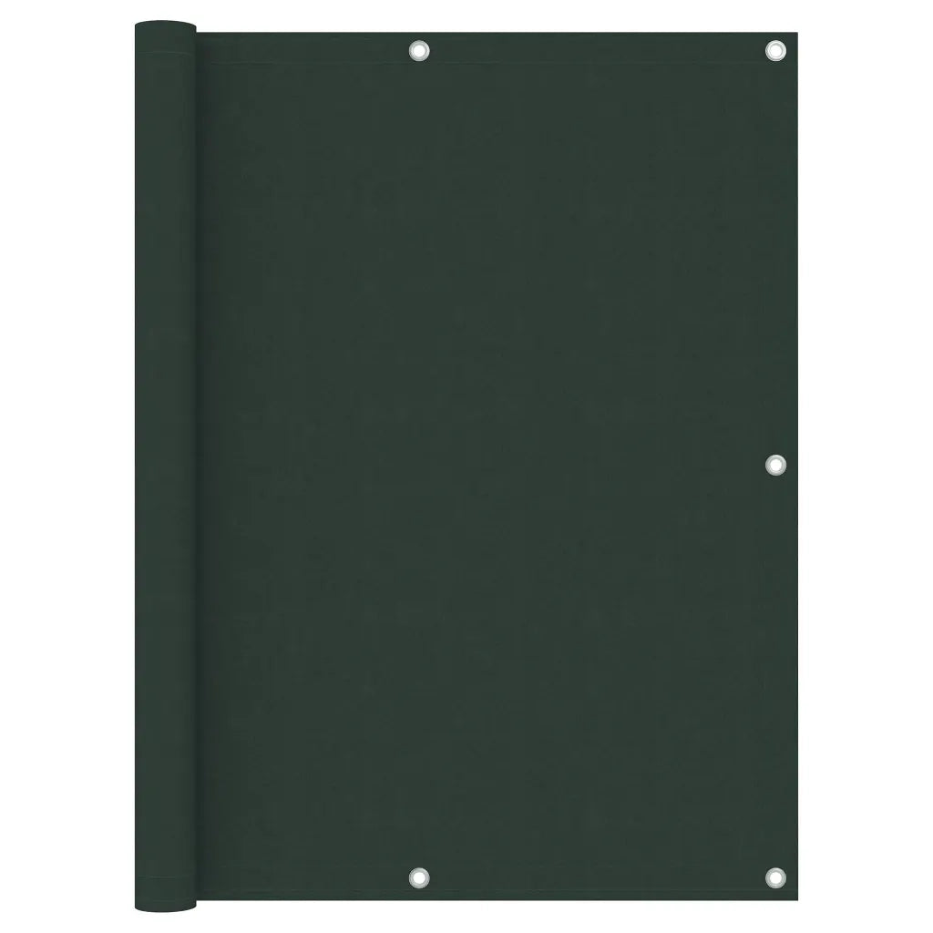 Paravento da Balcone Verde Scuro 120x400 cm Tessuto Oxford