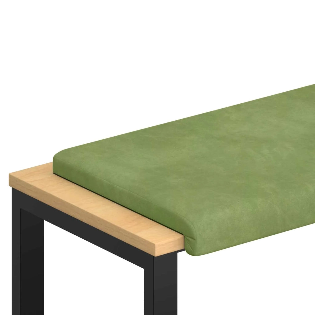 Cuscino per panchina Velluto (V) Verde chiaro Profondità 35 cm 42043255
