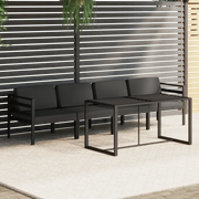 Set Divani da Giardino 5 pz con Cuscini in Alluminio Antracite 3115918