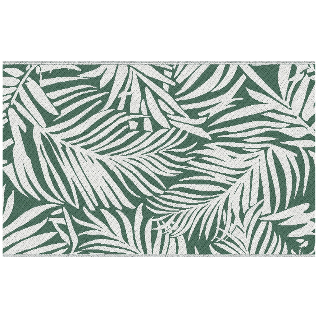 Tappeto reversibile 152x243 cm ¨C zephmum ¨C verde scuro e bianco