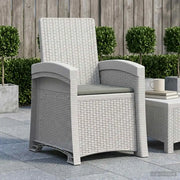 Sedia da giardino reclinabile effetto rattan 8012011