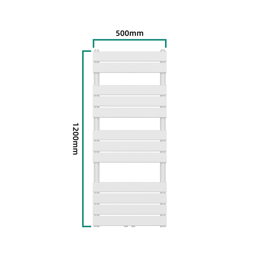 Scalda Asciugamani da Parete Voss ad Acqua Calda 120 x 50 cm Bianco [neu.haus]