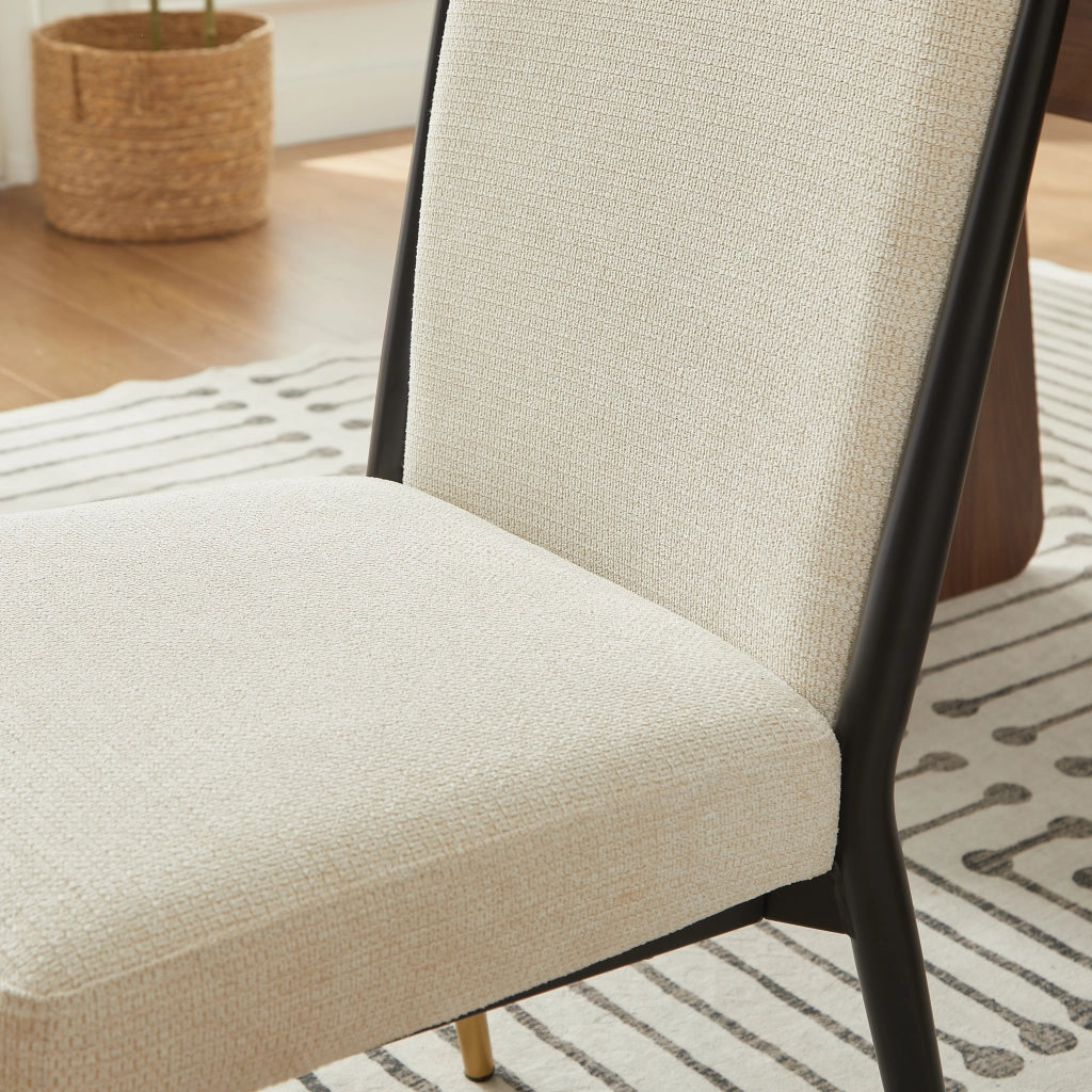 SEDIE Set da 2 pezzi in tessuto beige con gambe regolabili in altezza