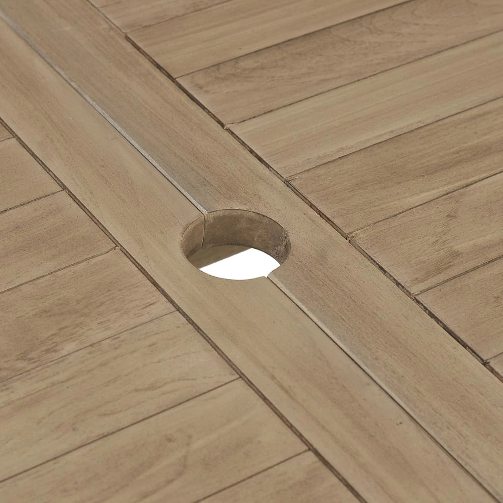Set di mobili da giardino mobili da esterno 7 pezzi legno massello di teak grigio 02_0017435