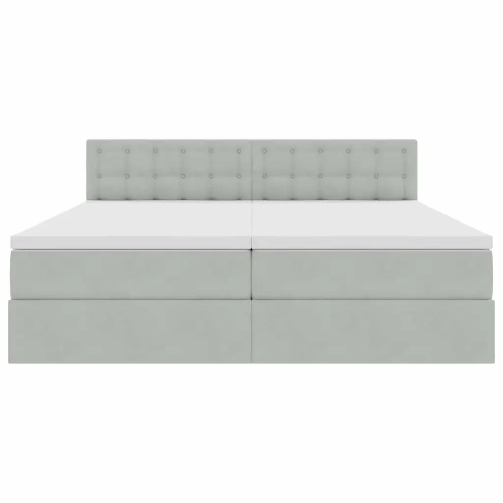 Letto con Contenitore con materasso Grigio chiaro 90 x 200 cm 3370997
