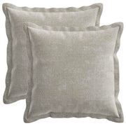 Federa 2 pcs HOUTEN Grigio Chiaro 45 x 45 cm Tessuto Chenille 918685