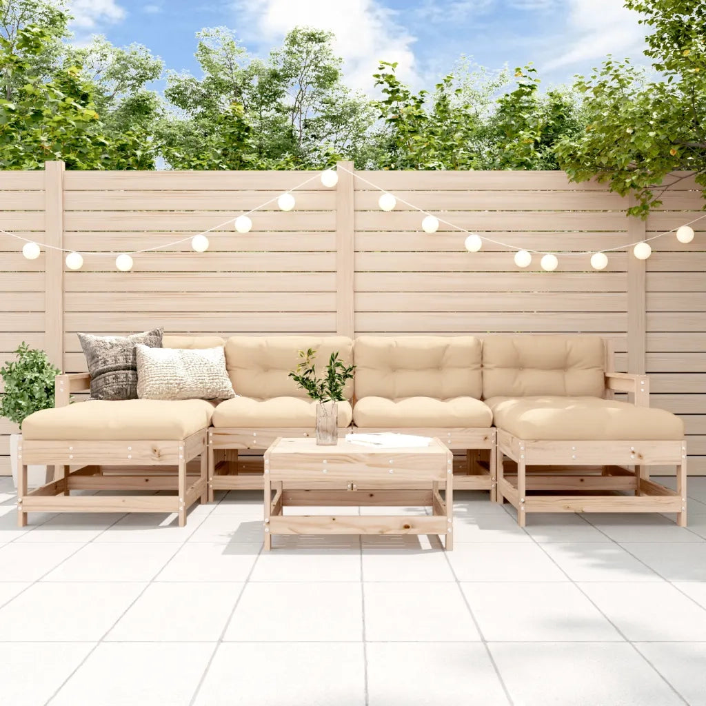 Set Salotto da Giardino 7 pz in Legno Massello di Pinocod mxl 118190