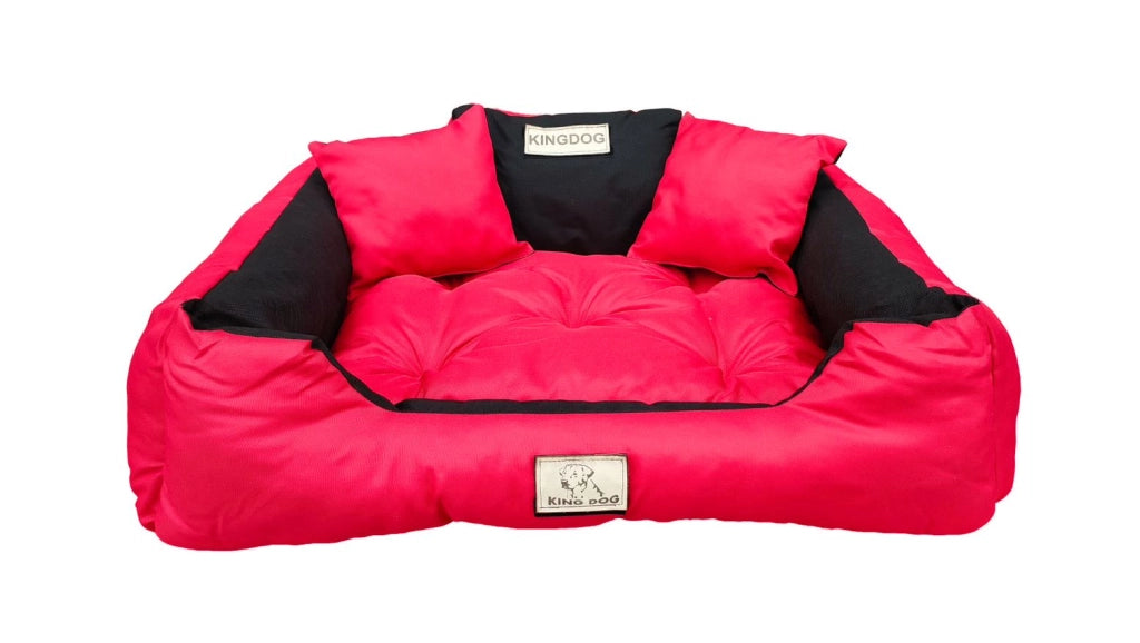 AIO FACTORY 75x65 cm KINGDOG Cuccia per cani impermeabile personalizzabile rossa