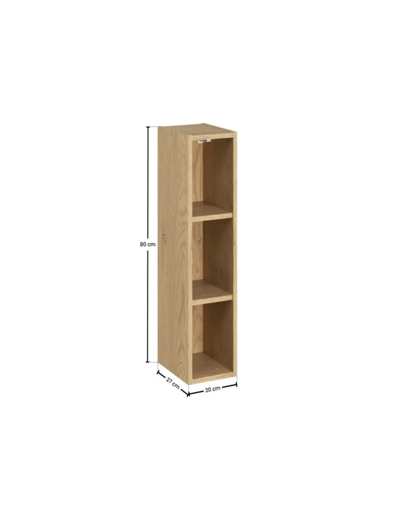 Mobile da arredo NATURA – Aperto – Colore rovere chiaro – L20 x H80 cm - Da appendere