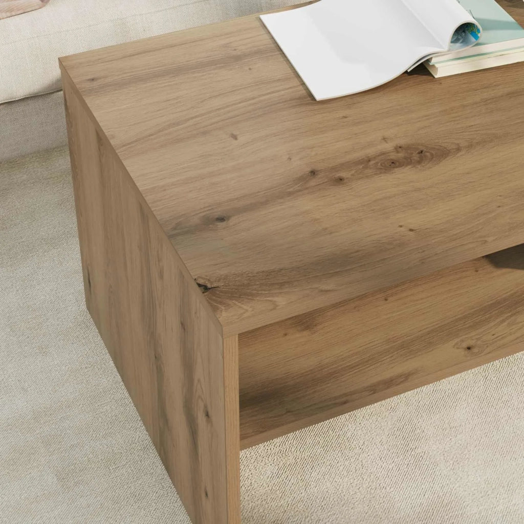 Tavolino da salotto Rovere artigianale 100 x 50 x 40 cm 8000291