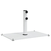 Base rettangolare stabilizzatrice per ombrellone con 3 adattatori 60,5 x 41 x 38 cm acciaio bianco 02_0047477
