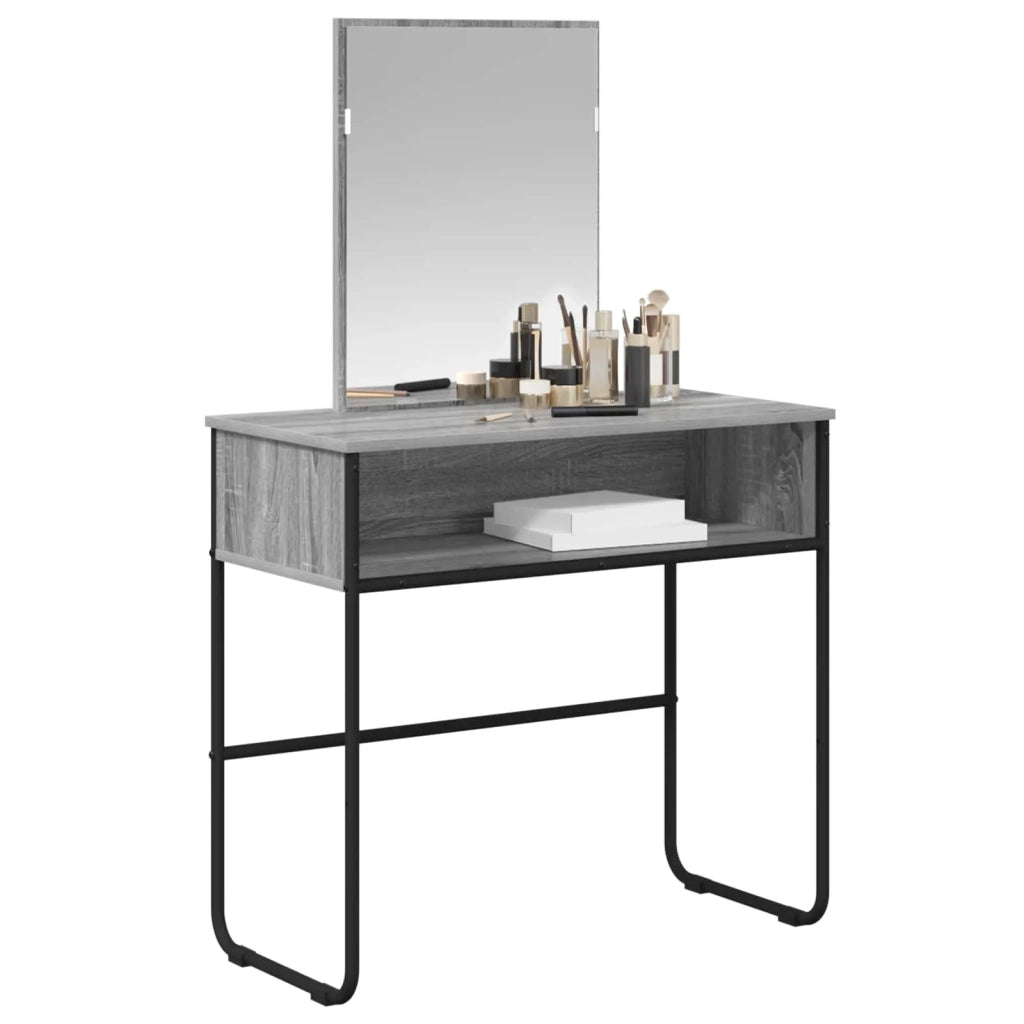 Tavolo da Trucco con lo scaffale Sonoma grigio 81 x 40 x 131 cm 8007692