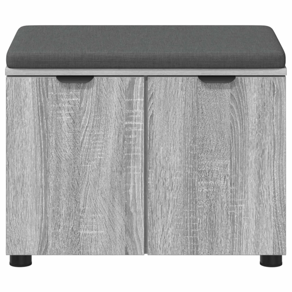 Panca per ingresso con cuscino Sonoma grigia 60 x 38 x 46 cm 891477