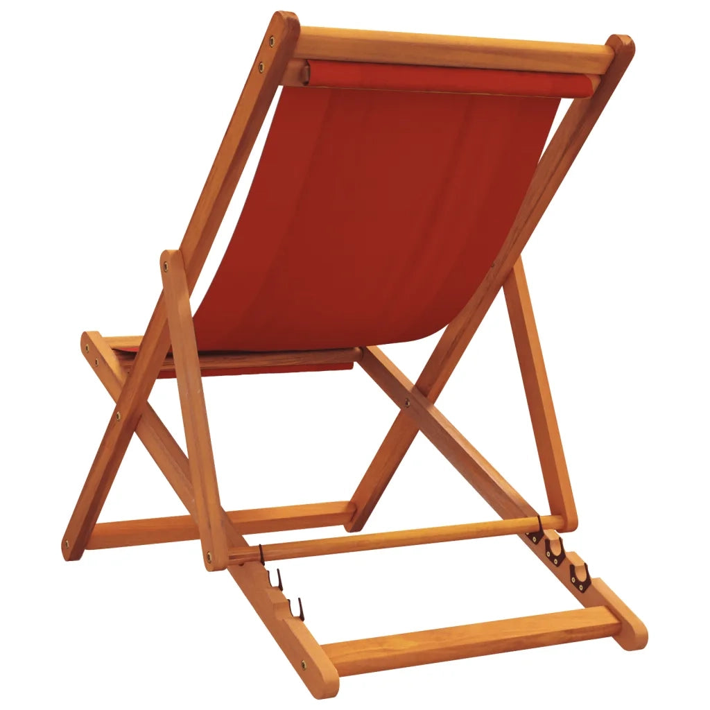 vidaXL Sedie da Spiaggia Pieghevoli 2 pz in Tessuto Rosso